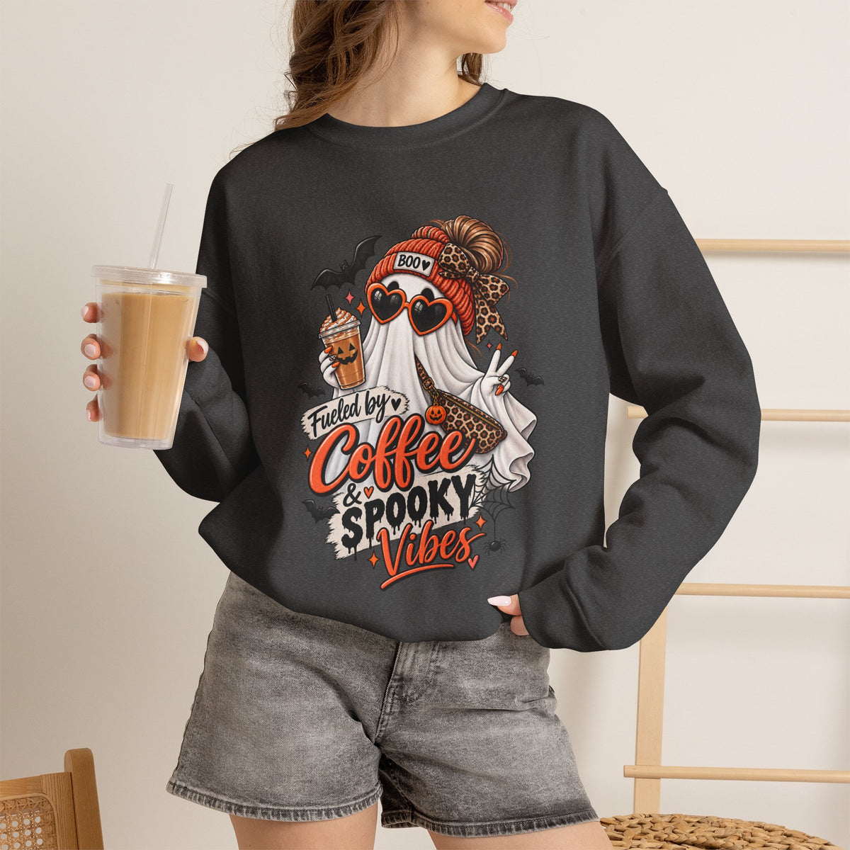 Coffee & Spooky Vibes Sweatshirt