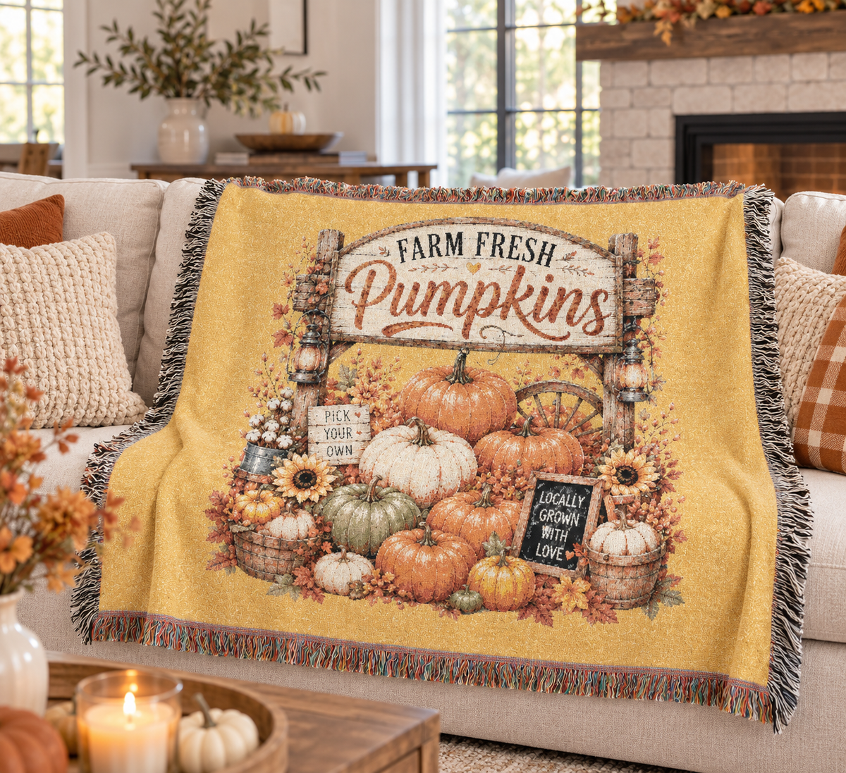 The Harvest Home Woven Throw