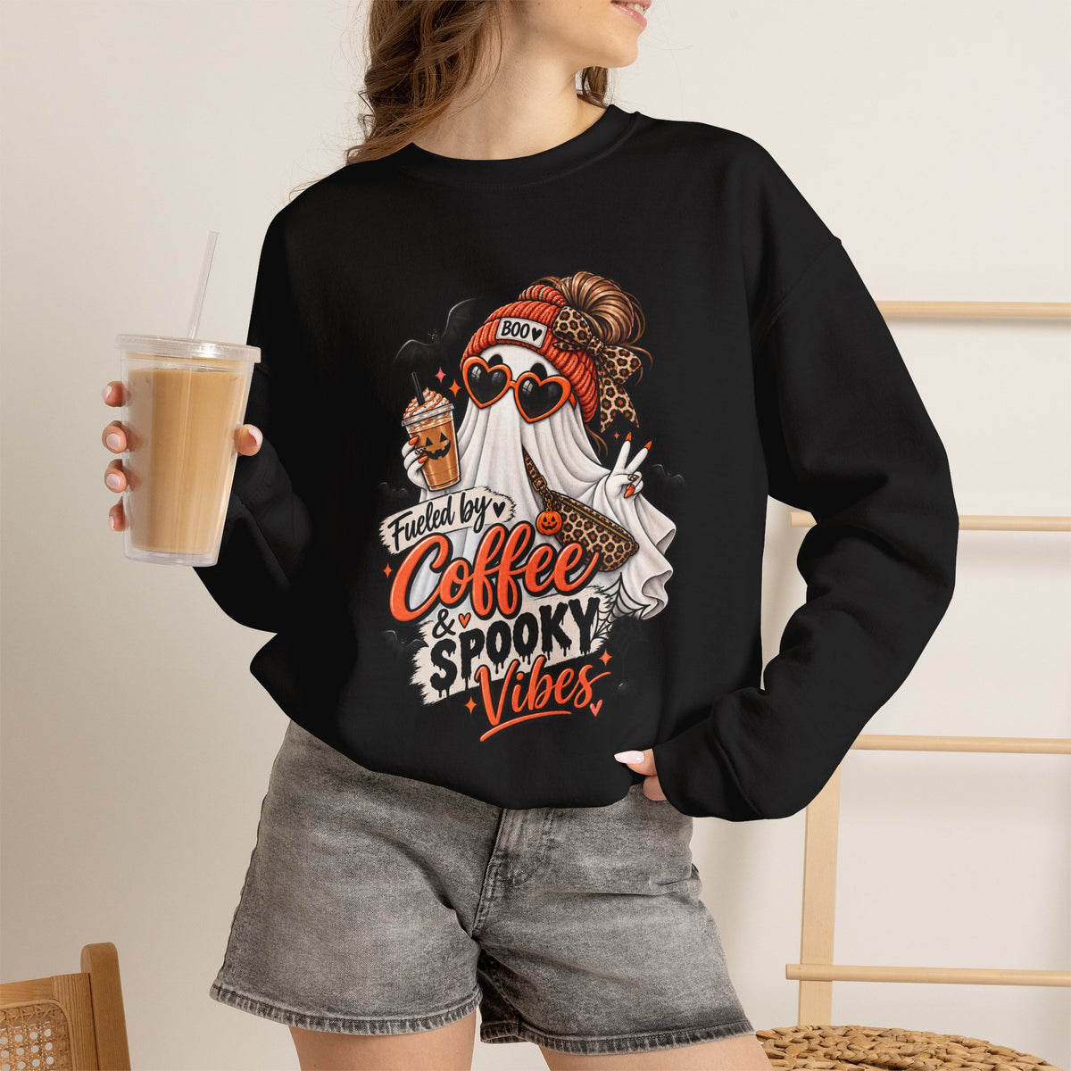Coffee & Spooky Vibes Sweatshirt
