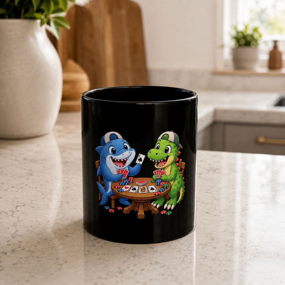 Poker Sharks Ceramic Mug